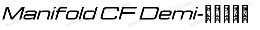 Manifold CF Demi字体转换